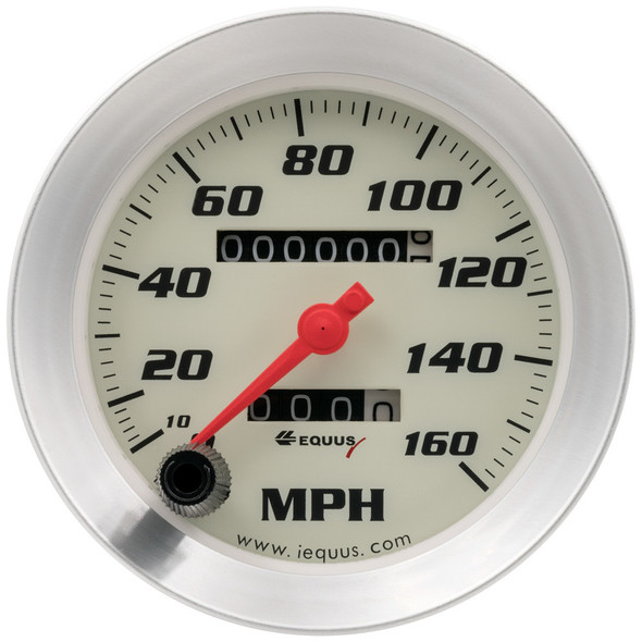 3-3/8 Dia Speedometer 0-160 MPH Silver (EQUE8076)