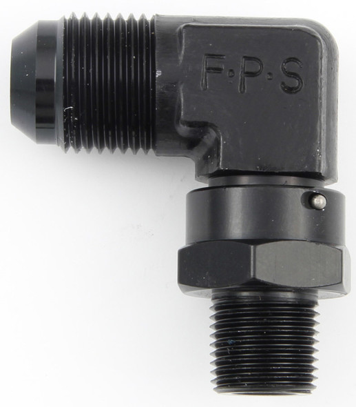 #10 x 3/8 MPT 90 Deg Swivel Adapter Black (FRG499111-BL)