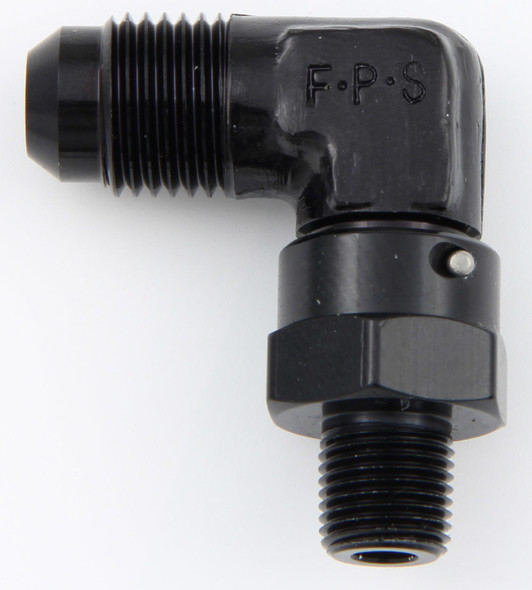 #6 x 1/8 MPT 90 Deg Swivel Adapter Black (FRG499162-BL)