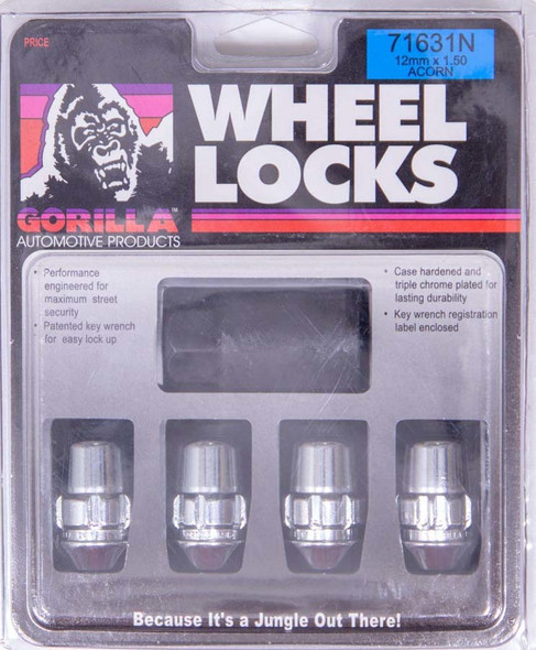 Wheel Lock System 1/2in Acorn Black 20pk (GOR71683NBC)