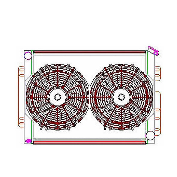 Radiator Combo Unit GM A & F Body w/o Trans Clr (GRICU00009)
