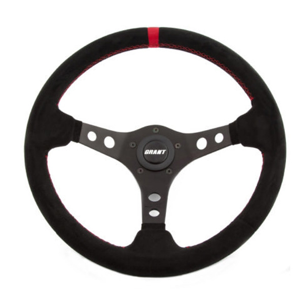Suede Racing Steering Wheel w/Center Marker (GRT695)