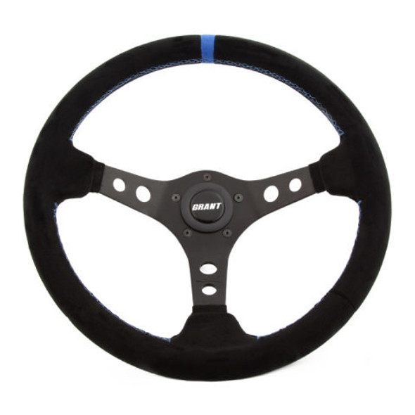 Suede Racing Steering Wheel w/Center Marker (GRT696)