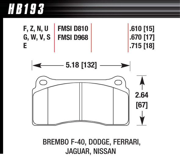 Street Brake Pads Front Viper HPS (HAWHB193F670)