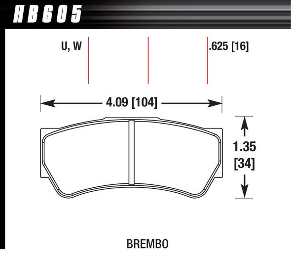 Brembo DTC-30 Brake Pads (HAWHB605W625)