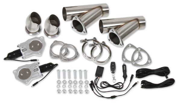 Dual Electric Exhaust Cut-Outs 3in w/Remote (HKR11052)
