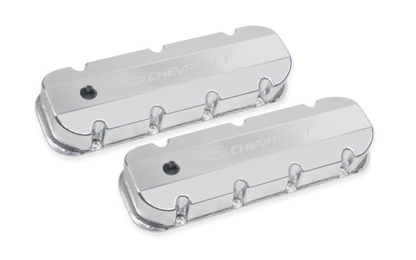 BBC Billet Rail Fab. Alm Valve Covers w/.125 Hole (HLY241-280)
