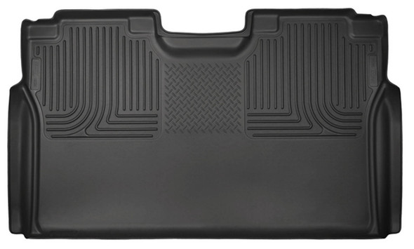 15- Ford F150 Supercrew Rear Floor Liners Black (HSK19371)