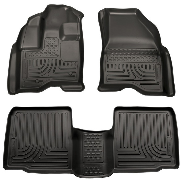 10- Ford Taurus Front/ 2nd Floor Liners Black (HSK98701)