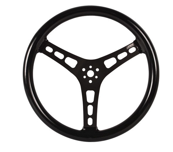 Steering Wheel 15in Blk Dished Rubber Coated (JOE13515-CB)