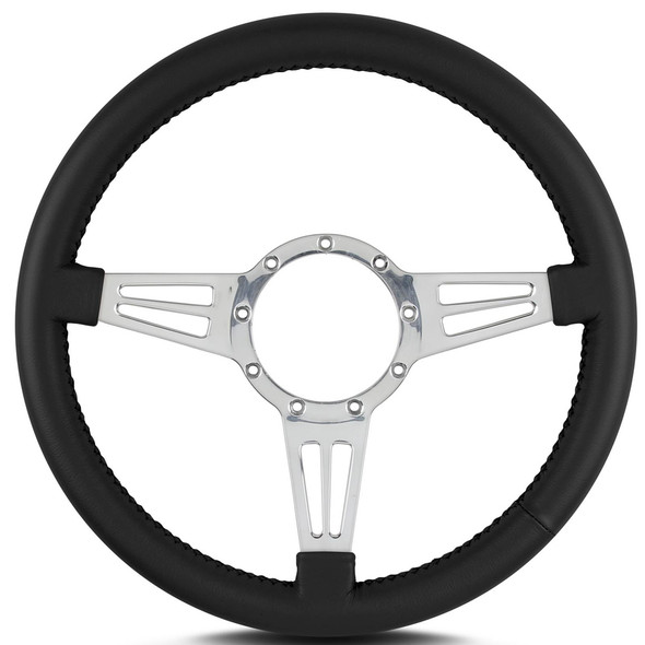 Steering Wheel Mark 4 Do uble Slot Pol. w/Blk Wra (LEC44401)