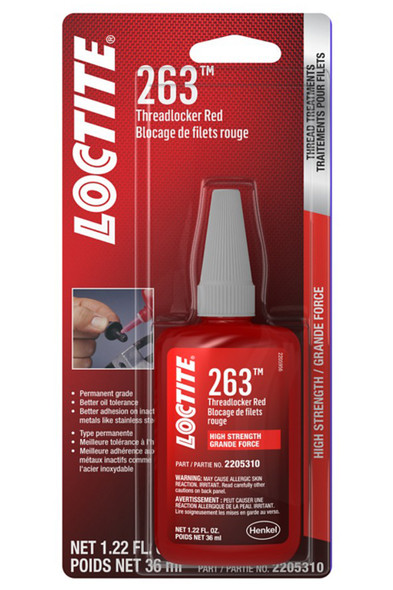 263 Threadlocker Red Su rface Insensitive 36ml (LOC2205310)