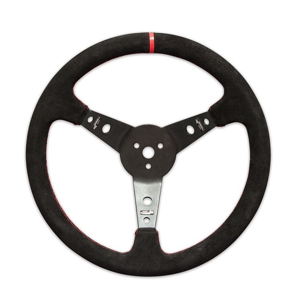 Steering Wheel 15in Dished Suede Blk Spokes (LON52-56797)