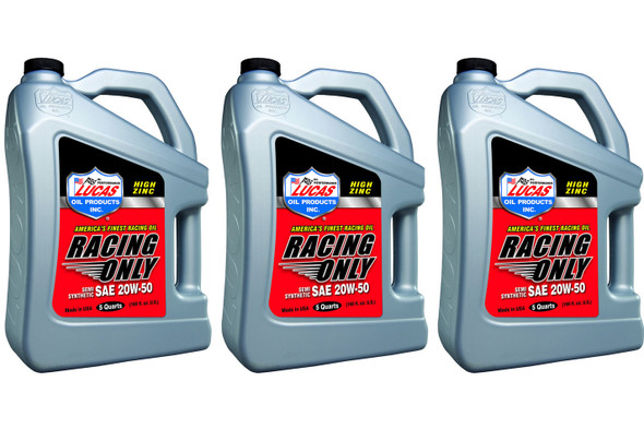 20w50 Semi Synthetic Racing Oil 3 x 5 Quart (LUC10378-3)