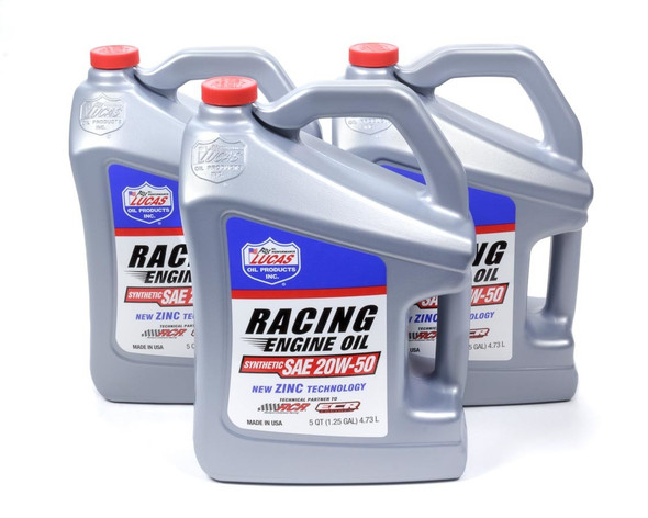 Synthetic Racing Oil 20w50 Case 3 x 5 Quart (LUC10616-3)