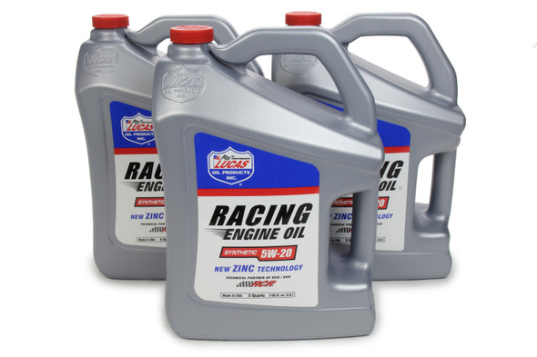 5w20 Synthetic Racing Oil Case 3 x 5 Quart (LUC10884-3)