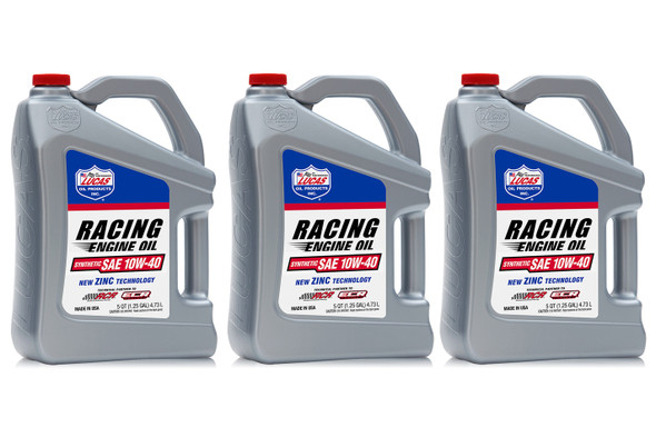 10w40 Synthetic Racing Oil Case 3 x 5 Quart (LUC10911-3)