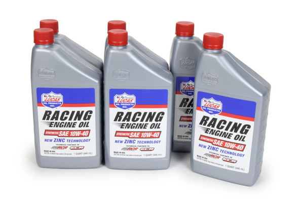 10w40 Synthetic Racing Oil Case 6 x 1 Quart (LUC10942-6)