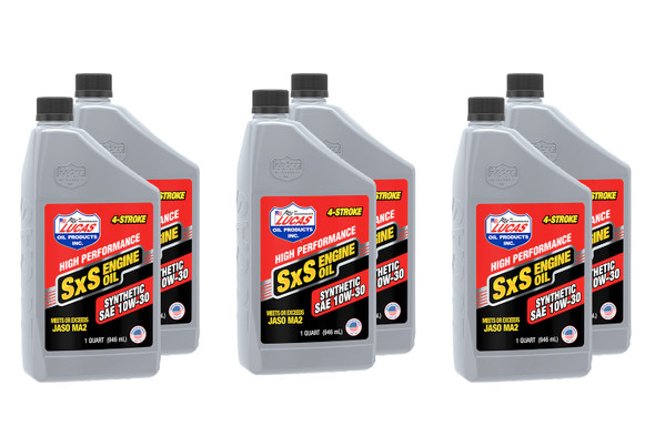 Synthetic 10w30 SXS Oil Case 6 x 1 Quart (LUC11204-6)