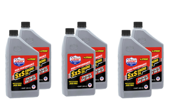 Synthetic 5w50 SXS Oil Case 6 x 1 Quart (LUC11208-6)