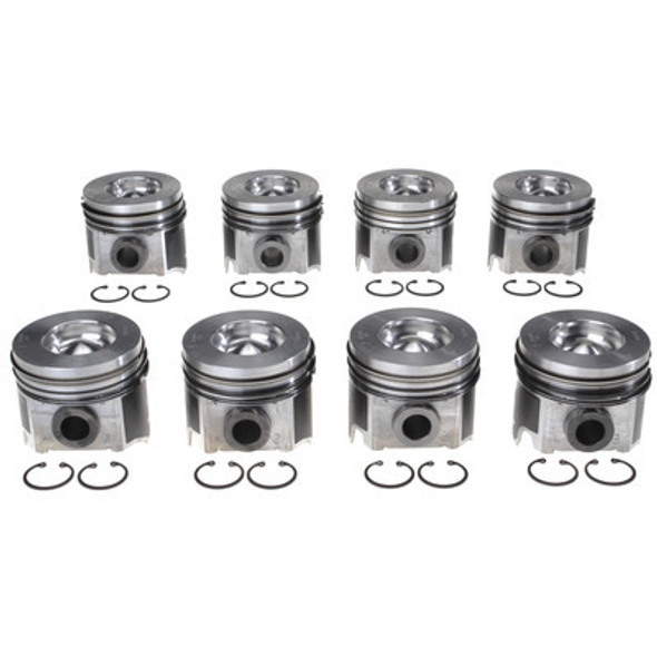 Piston Set w/Rings Ford 6.0L Diesel 8pk (M772243503WR)