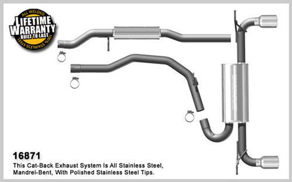 07-14 Ford Edge 2.0/3.5L Cat Back Exhaust Kit (MAG16871)