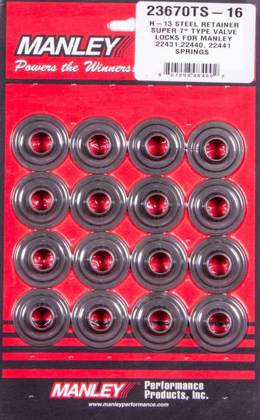 Super 7 H-13 Lwt Valve Spring Retainers (MAN23670TS-16)