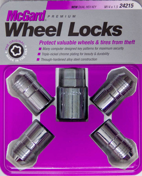 Wheel Lock Set 14mmx1.5 Cone Seat (MCG24215)