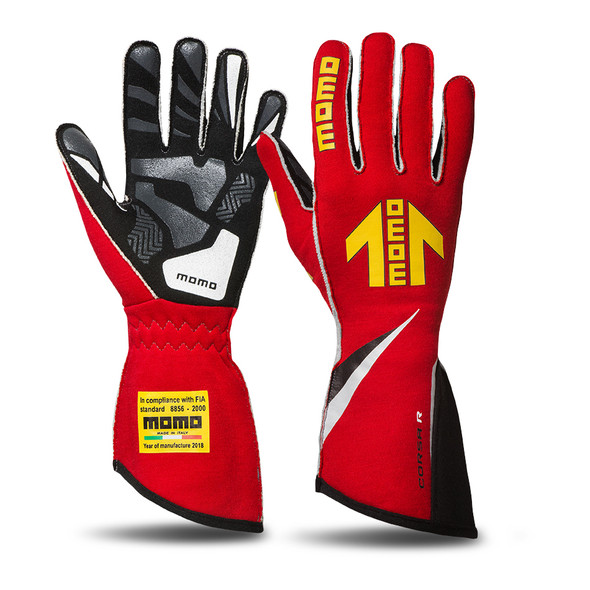 Corsa R Gloves External Stitch Precurved Large (MOMGUCORSARED11)