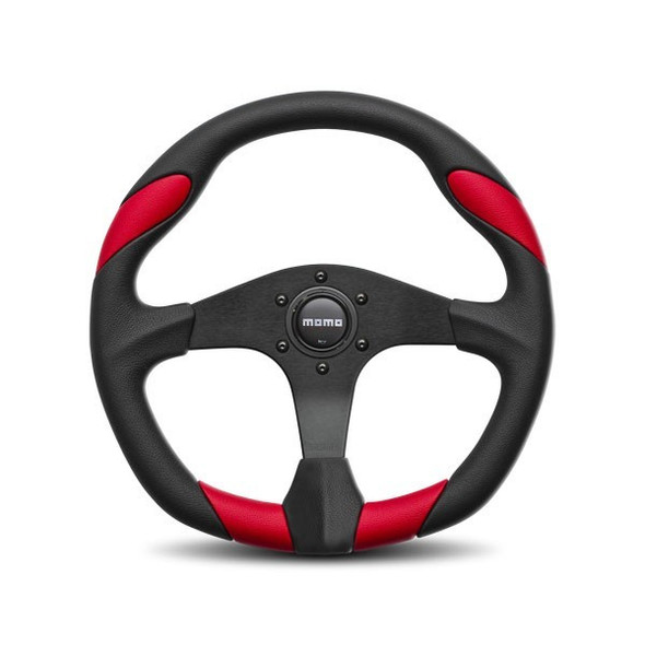 Quark Steering Wheel Polyurethane Red Insert (MOMQRK35BK0R)