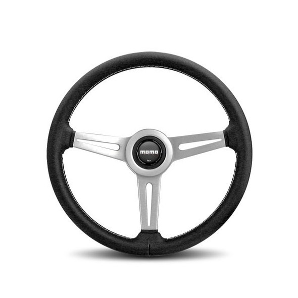 Retro Steering Wheel Leather (MOMRET36BK2S)