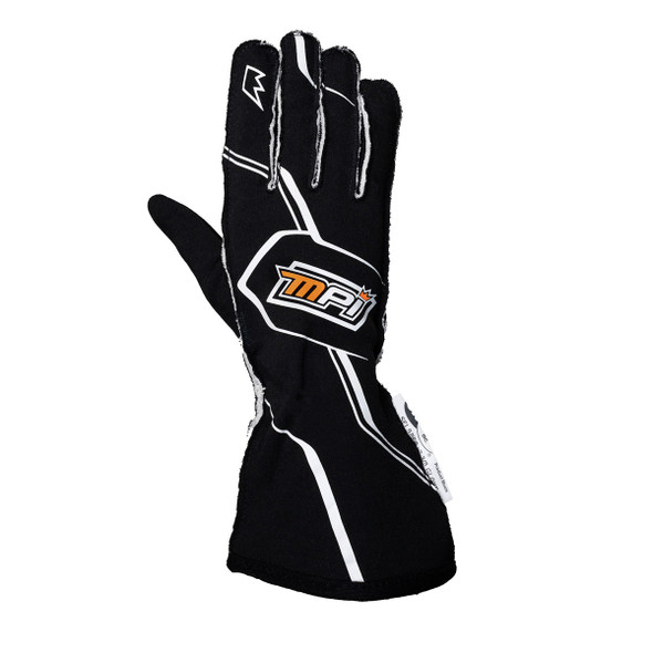 MPI Racing Gloves SFI 3.3/5 Black Large (MPIMPI-GL-B-L)