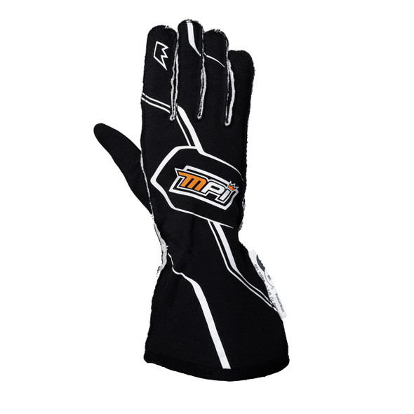 MPI Racing Gloves SFI 3.3/5 Black Medium (MPIMPI-GL-B-M)