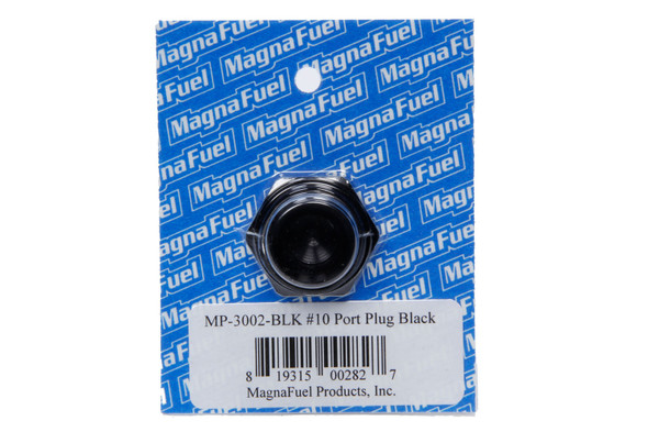 #10 Straight Port Plug Black (MRFMP-3002-BLK)