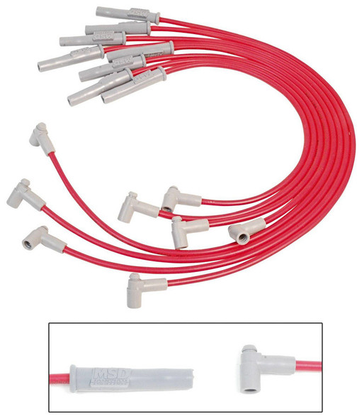 8.5MM Spark Plug Wire Set - Red (MSD35389)