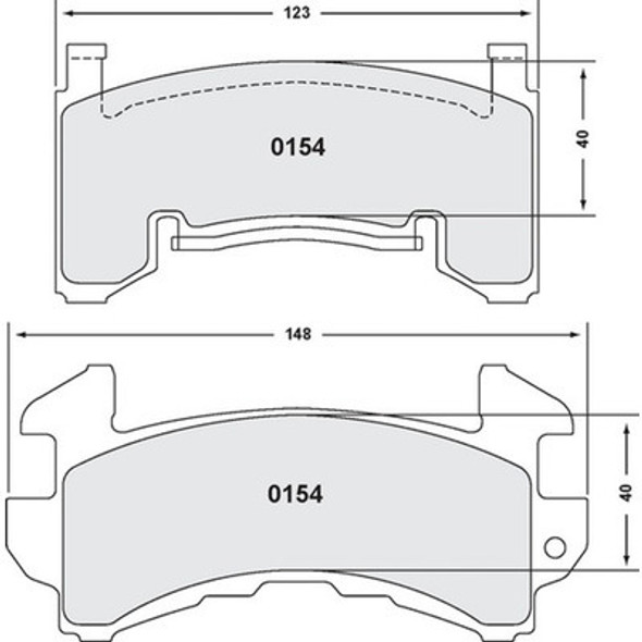 Brake Pads Metric GM (PFR0154.13.14.44)