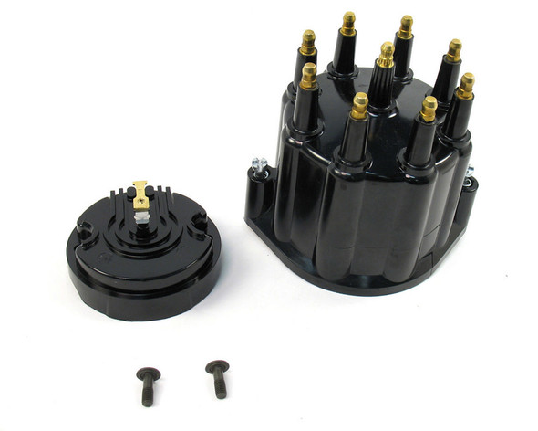 Dist. Cap & Rotor Kit - Black w/Male Tower (PRTD600710)