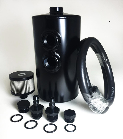 Catch Can Dual Inlet Black Aluminum -10an ORB (PSGPSCCAN)