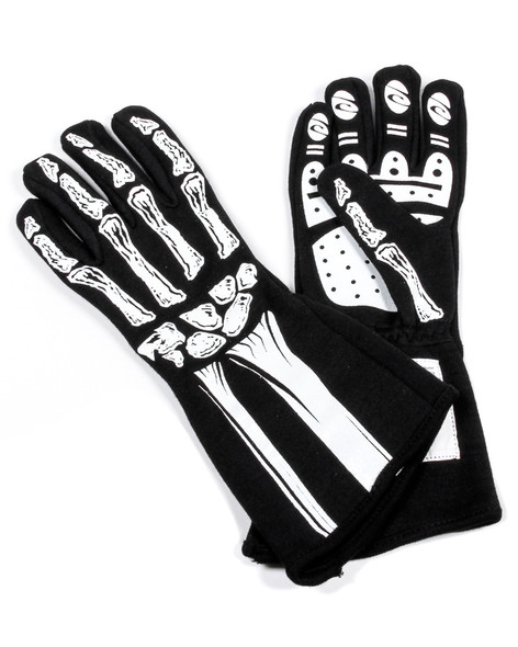 Single Layer White Skeleton Gloves X-Small (RJS600090165)
