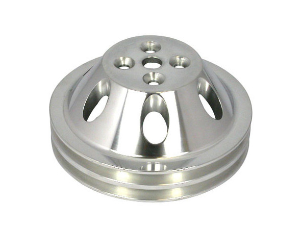 Pol Alum SBC Double Gro ove Pulley (RPCR9479POL)