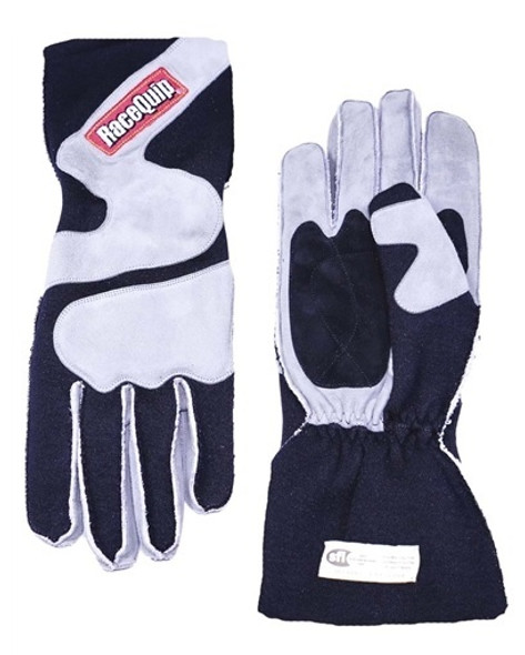 Gloves Outseam Black/ Gray Large SFI-5 (RQP356605)