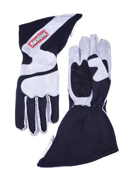 Gloves Outseam Black/ Gray Large SFI-5 (RQP359605)