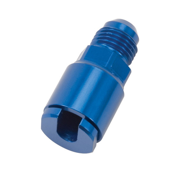 EFI Fuel Fitting 6an Male to 1/4 Female Blue (RUS641300)