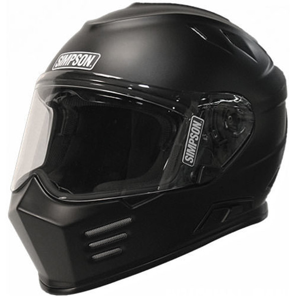 Helmet Flat Black DOT Ghost Bandit Large (SIMGBDL3)