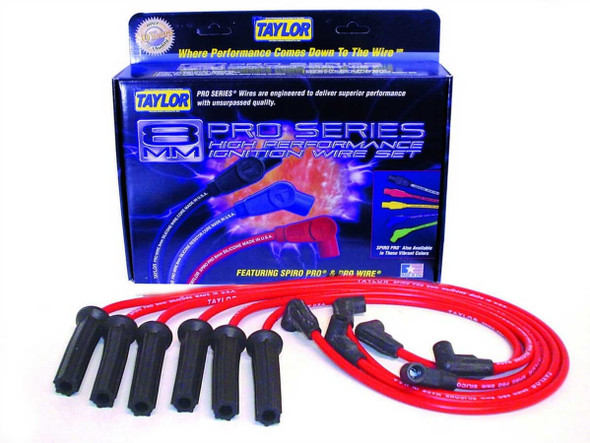 Red Spiro-Pro 6 Cylinder Plug Wire Set (TAY72200)