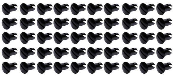Oval Head Dzus Buttons .550 Long 50 Pack Black (TIP8106-50)