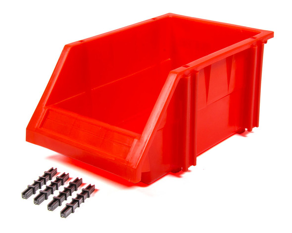 Plastic Storage Bin Red 9-1/2 x 6-1/4 x 4-1/2 (TXRPA-PBIN-8077)