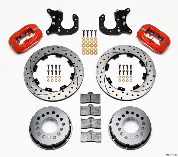 P/S Rear Disc Kit New Big Ford Drilled Red (WIL140-2118-DR)