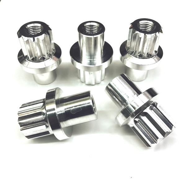 Billet Aluminum 12pt Lug Nuts - 7/16" Long Shank Polished