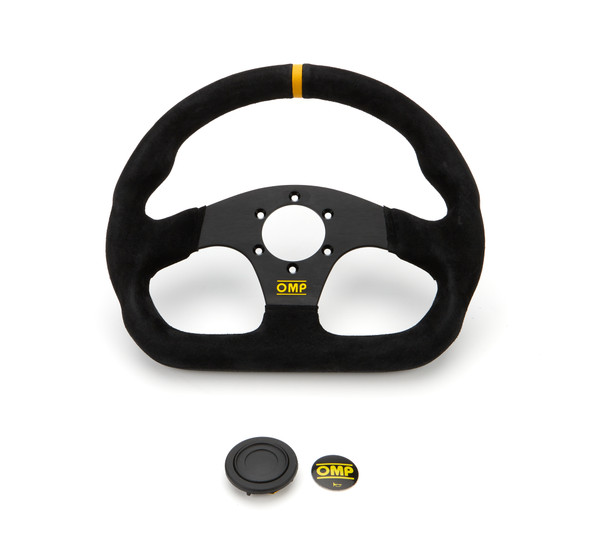 Super Quadro Steering Wheel Black Spokes Suede (OMPOD0-1990-071)